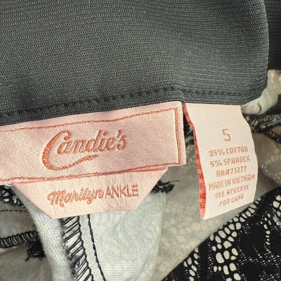 Candie's Marilyn ANKLE Pants Size 5 Cotton Blend Elastic Waist band Stretch Low - Picture 3 of 15